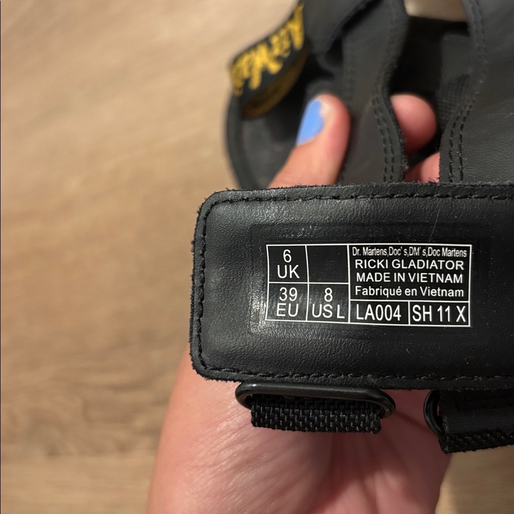 Dr Martens Ricki gladiator Black Nappa Sandals - Picture 12 of 12